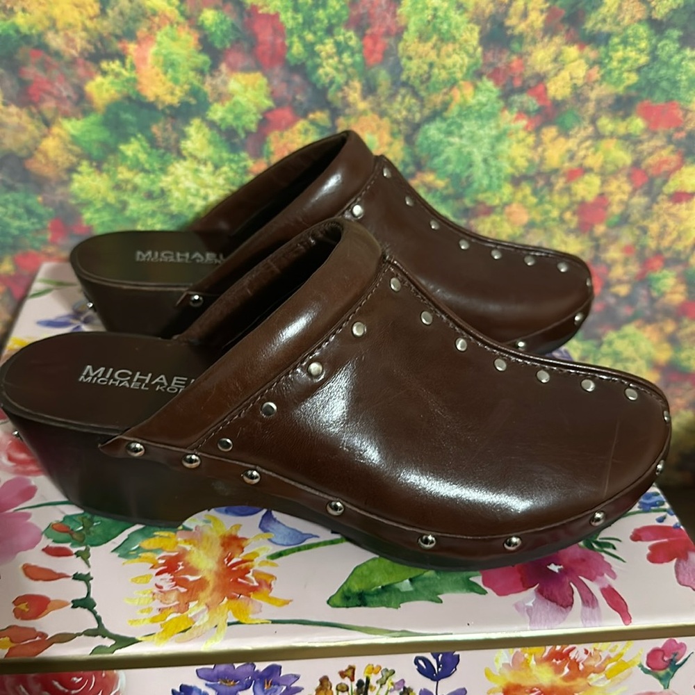 MICHAEL KORS ASTOR LOW CLOG COFFEE 7M NWB